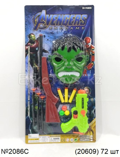 картинка Пистолет с присосками Халк от магазина Игрушек