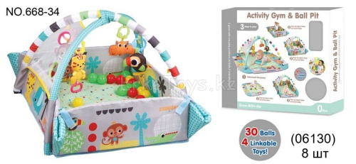 картинка Коврик манеж голубой от магазина Игрушек