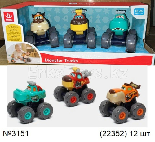 картинка Набор машин Монстр трак из 3 шт от магазина Игрушек